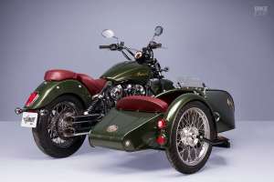Side-car Indian Scout avec garniture en bois