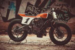 Juicy : le tracker Yamaha XSR700 orange bonbon de Jigsaw