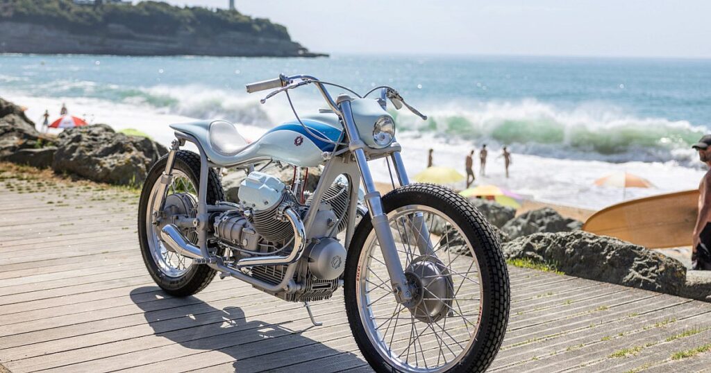 Nostalgie high-tech : le Moto Guzzi V7 Scrambler de Kaffeemaschine