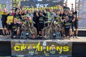 Triumph remporte le championnat du monde de motocross après seulement trois ans de compétition